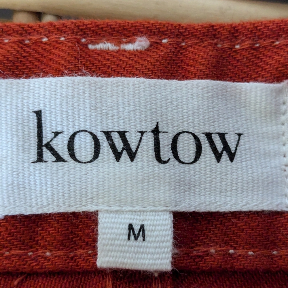 🧡❤️ kowtow 100% Fair Trade Organic Cotton Brick Denim Stage Pant, M - Picture 5 of 14